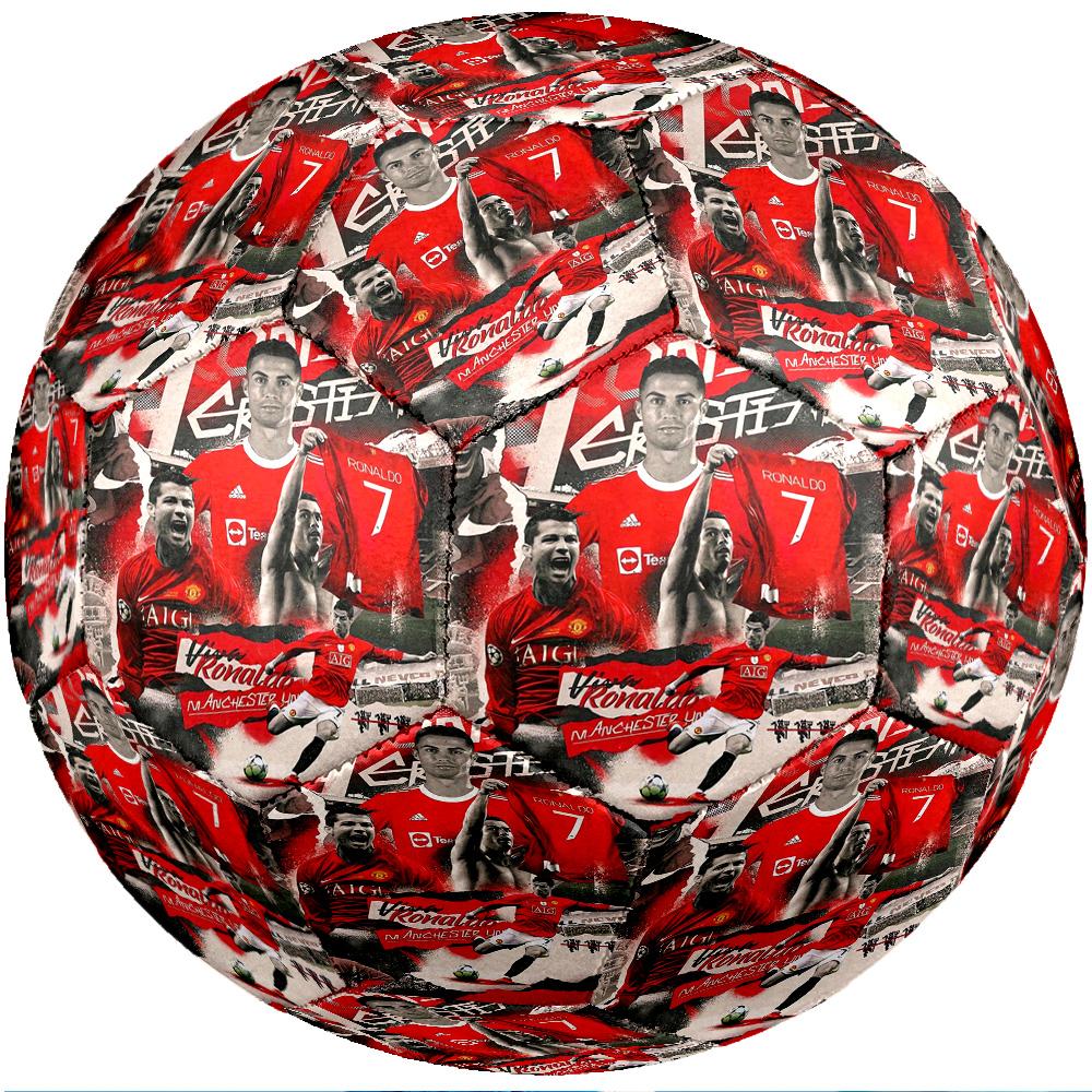 Pallone da calcio tema Cristiano Ronaldo Taglia 5 Pallone da calcio Tocco Morbido Pallone da calcio professionale per allenamento per sport all'aperto