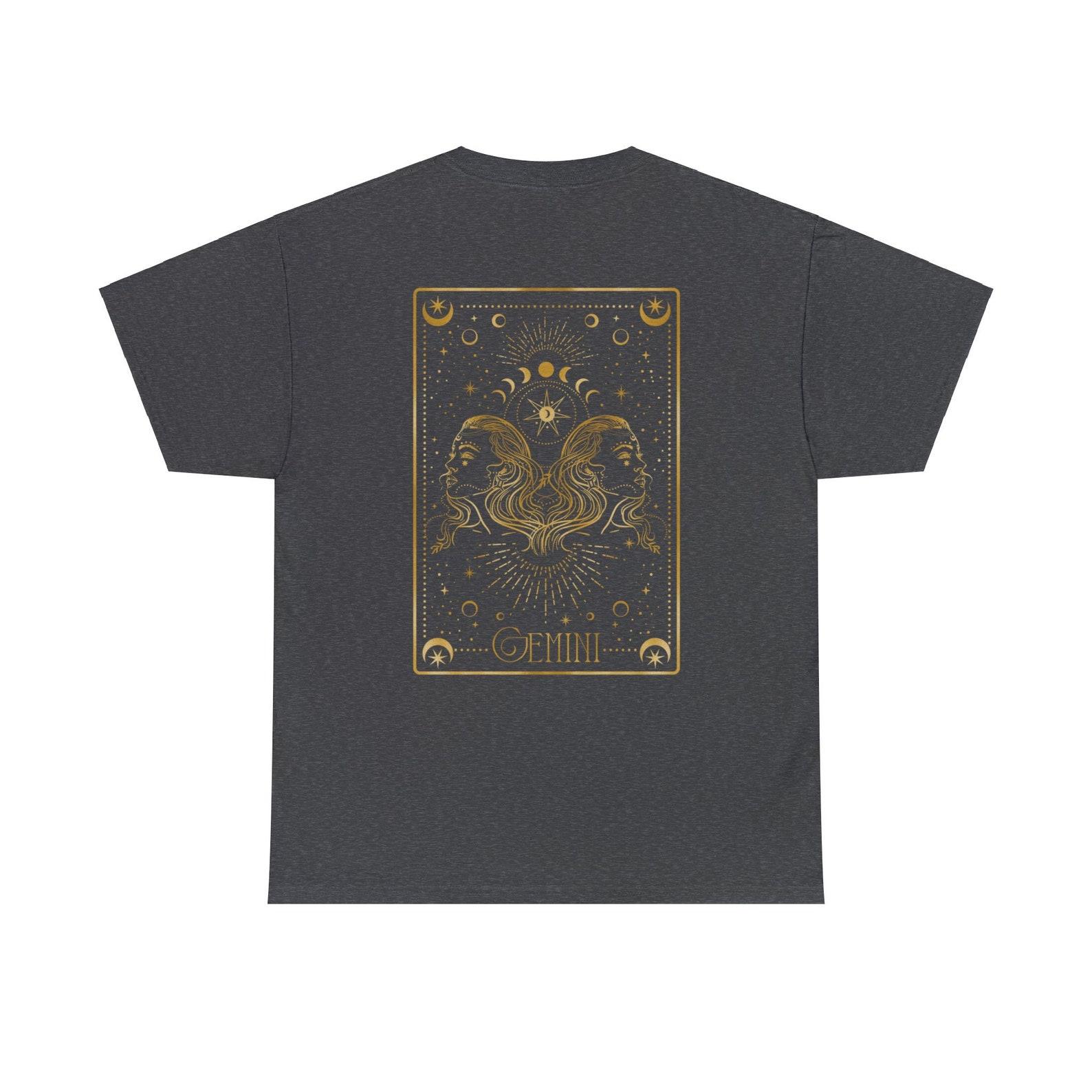 Gemini Zodiac T-Shirt: Horoscope Sign Graphic Tee L