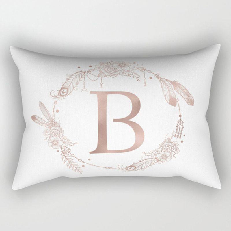 letter throw pillows