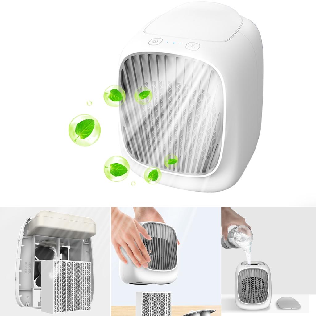 Portable Mini Air Conditioning Water Cooling Fan USB Air Humidifier Purifier Cooler 3 Gear Cooling Fan for Home Office