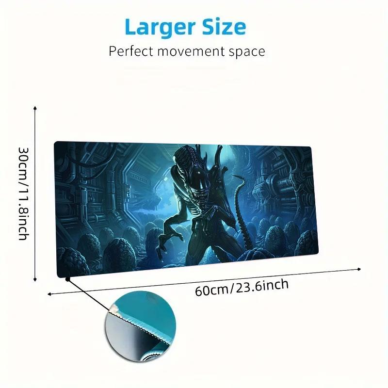 Alien Large Size Mouse Pad Large Gaming Table Cushion Nonslip Laptop Tablet Big Mousepad Xxl Mat Mini Pc Playmat With Lock Edge