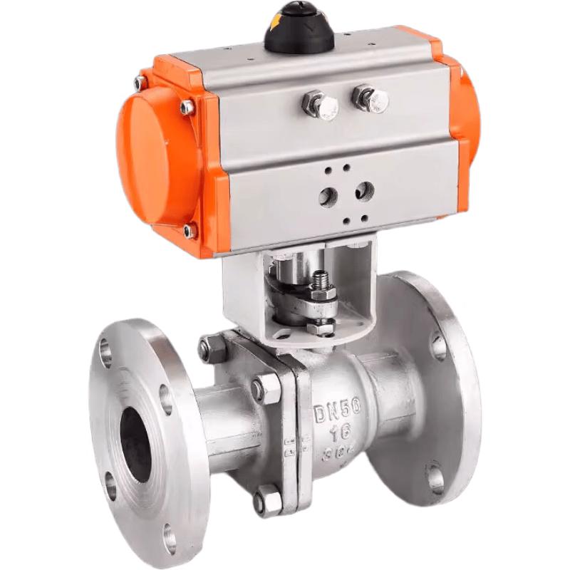 304 Stainless Steel Pneumatic Flange Ball Valve