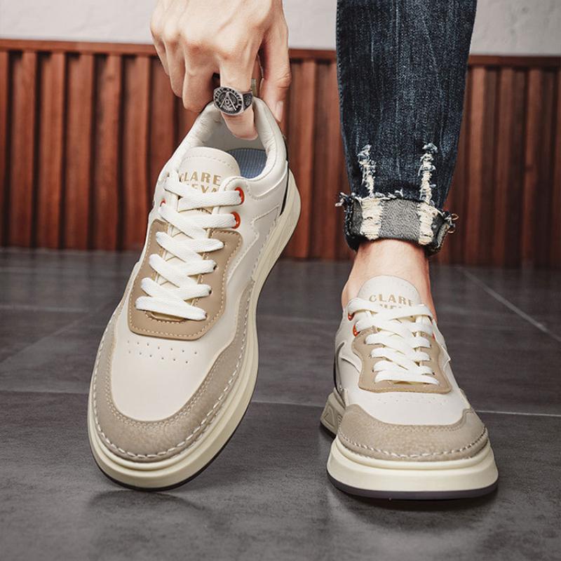 Fashion 2024 New Men's Casual Sports Shoes Four Seasons Sulfide Shoes Men's Walking Sports Shoes Flat Soles Leather Men's Shoe