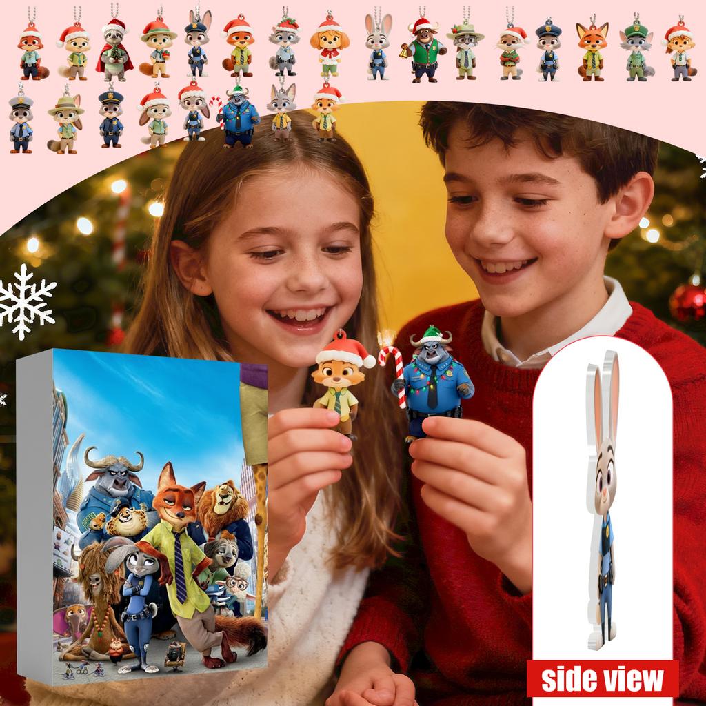 2D Flat Aircraft Box 24pc Series Advent Calendar Christmas Countdown