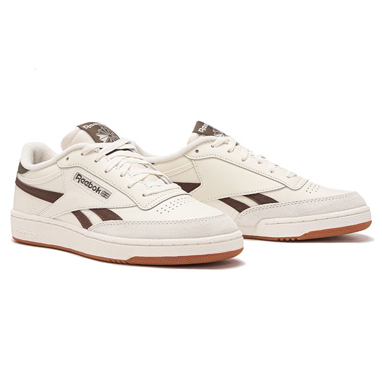 Reebok Club C Revenge Sport Fritid Retro Slitesterke Lavsko Unisex Sneakers Beige Brun 100070018