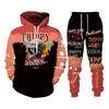 Hot Sale, Stylish 3D Skull Print Punk Sportswear, Pants Hoodie Couple Suit Street Trend