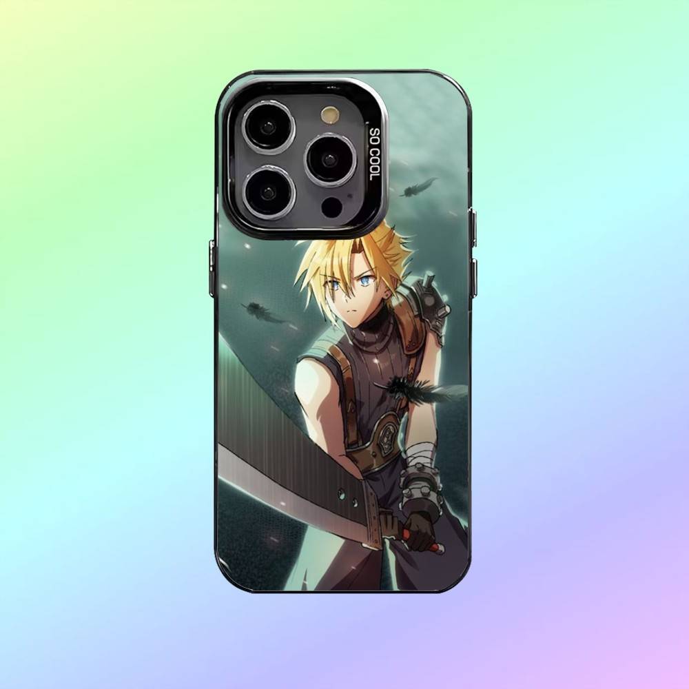 F-Final F-Fantasy V-VII Cloud Phone Case For iPhone17,16,15,14,13,12,11 Plus,Pro Max Colored Silver Phone Case