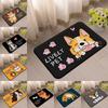 Adorable Pet Print Doormat - Non-Slip Entrance Rug for Home Decor Cute Animal Pattern Waterproof Floor Mat with Playful Design