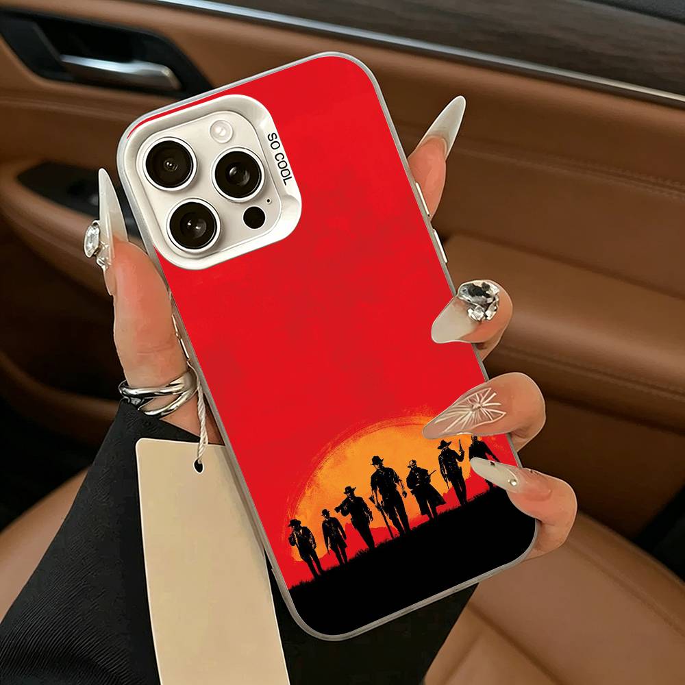 R-Red D-Dead Redemption RDR 2 Phone Case For IPhone 17 Air 16 15 14 13 12 11 Pro Max White Sliver Hard Cover