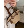 Summer portable woven bag women's 2025 new fashion vegetable basket bag large capacity straw bag simple messenger bag