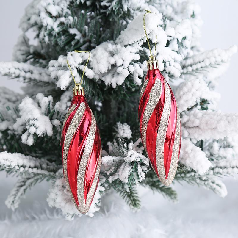 2pcs/set Christmas Tree Hanging Ornament Red White Candy Cane Pendant Navidad Home Xmas Gifts New Year Christmas Decor 2025