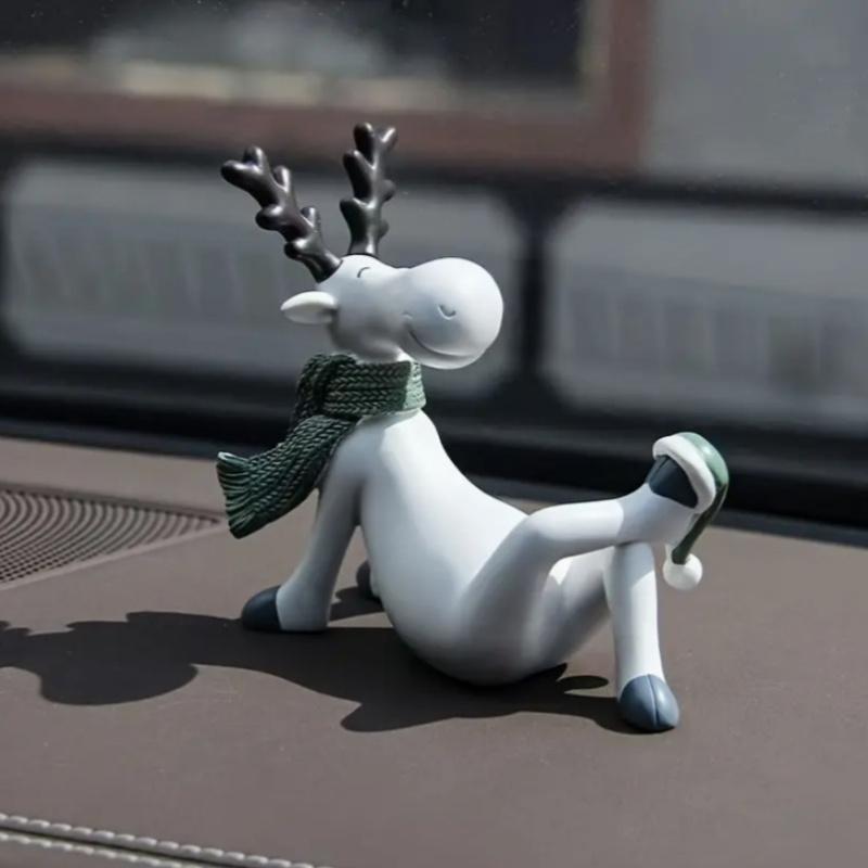 A Resin Reindeer and Moose Statue Set, Creative Healing Art Decorations, Hand Tools and Materials, Sewing Accessories, Home Decor, Holiday Decorations