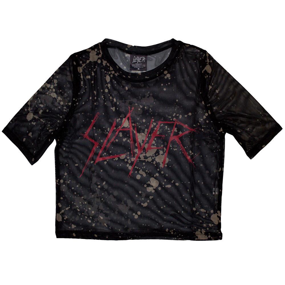 Slayer - Scratchy Logo -Ladies Mesh Crop Top t-shirt Unisex T-Shirt XXL