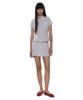 PARTIMENTO WOMEN Pwc Cotton Lace Trim Gored Mini Skirt_Light Grey