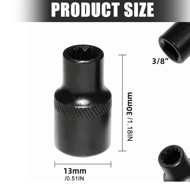 Professional 11pt Truck Brake Calipers Socket Strong Steel Tool Steel Calipers Socket for Mechanical Servicing