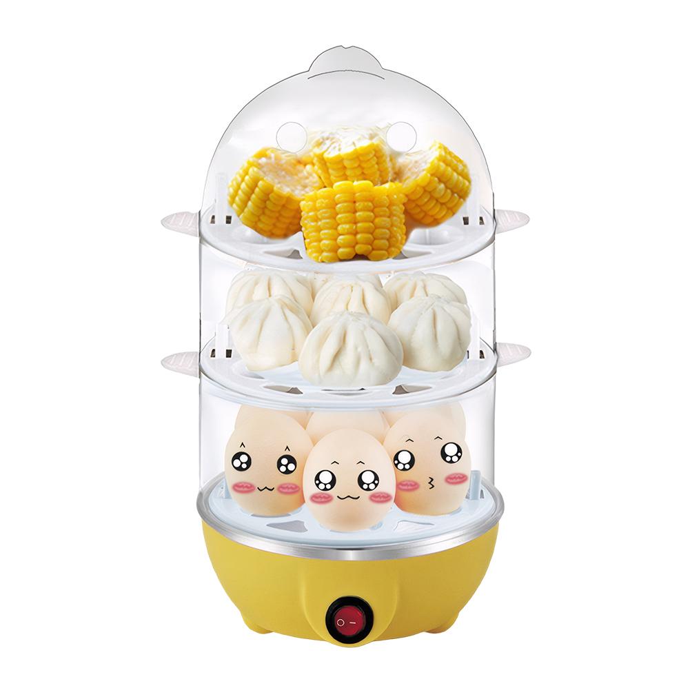 110V/220V Electric Multi-Function Egg Steamer Cooker Rapid 2/3 Layer Kitchen Machine for Cooking Eggs Milk Corn Steamed Boiler