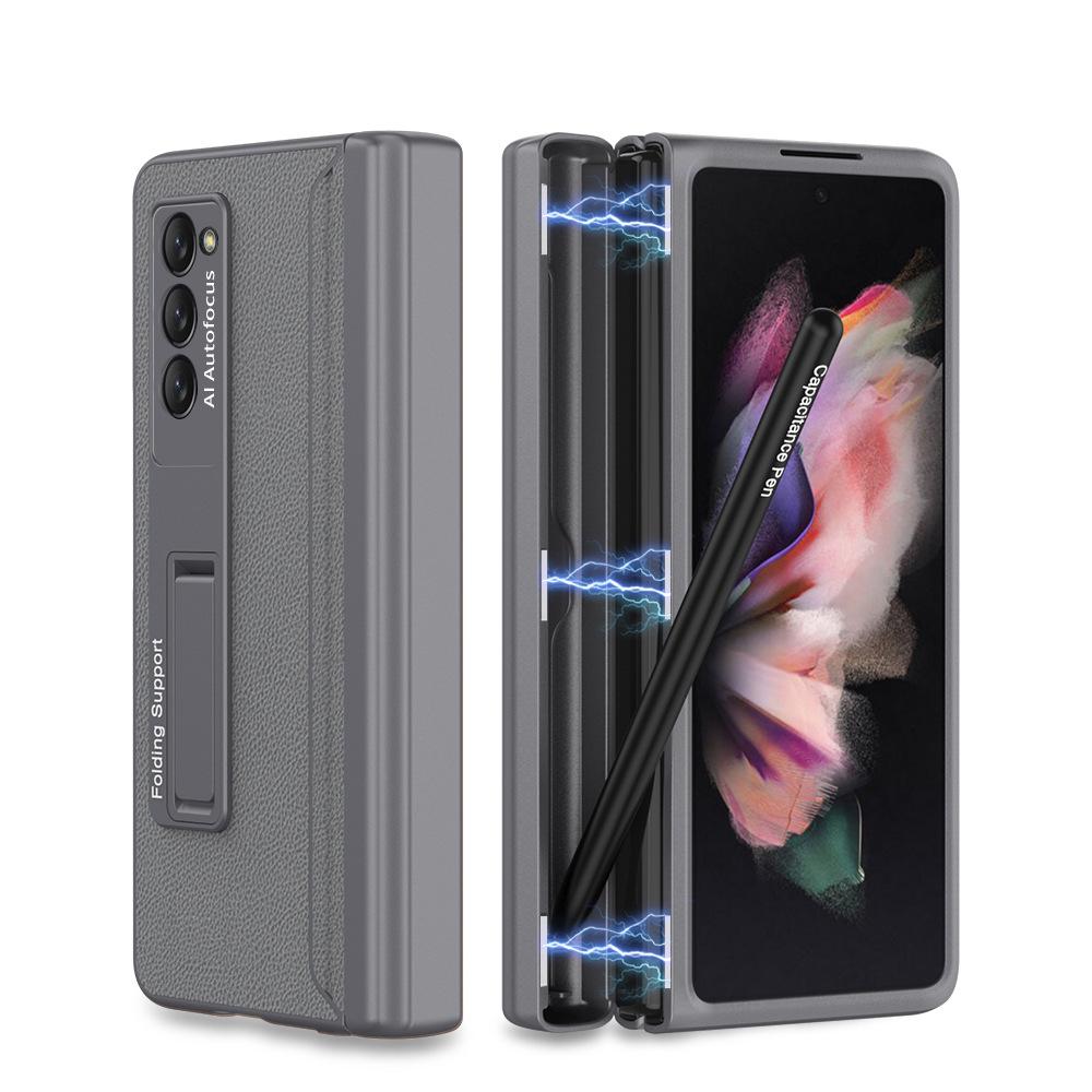 

Samsung Z Fold 2 Ultra-Thin Magnetic Leather Case with Stylus SM-Fold2 [Front Frame Without Film]