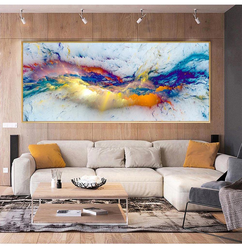 Abstrakte Fantasie Wolke Gemälde Wand Kunst Bunte Textur Leinwand Landschaft Poster und Drucke Wohnzimmer Home Decor Cuadros