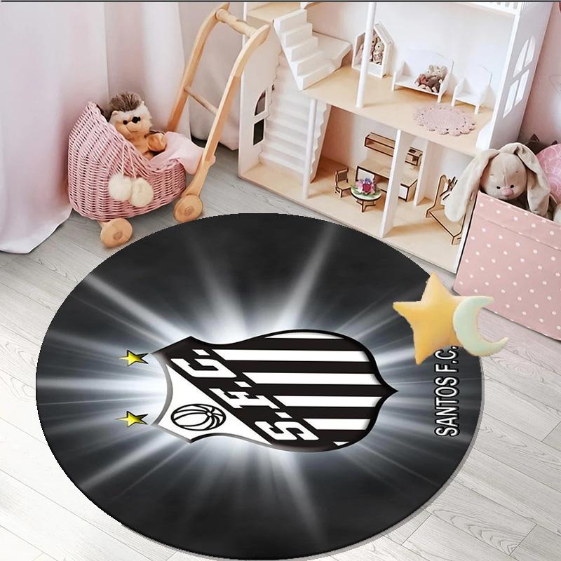 1 Stück runder Teppich Fc Wappen Design Gedruckter Runder Teppich, Teppich für Home Office, Runder Stuhlteppich, Dekorativer Teppich Fan Geschenke Weihnachtsgeschenk