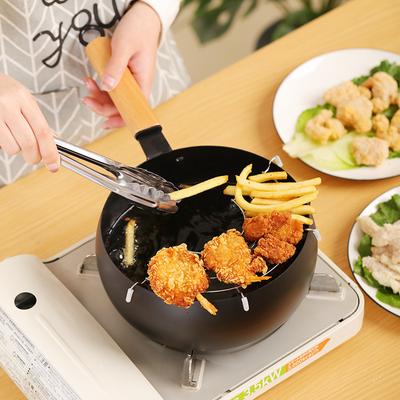 Household Non-Stick Tempura Frying Pan Fryer with Oil Drain Rack Kitchen Saucepan Cooking Pots Skillet Kitchenware Cookware