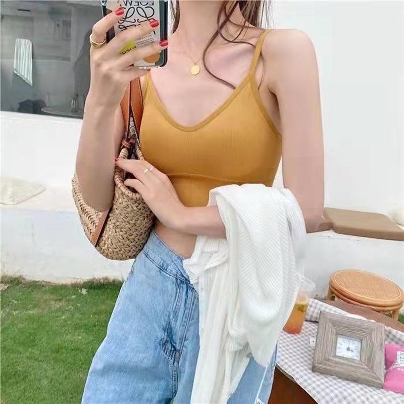 Large Size U-shaped Beauty Back Underwear Sling Vest Women's Inner Wear Spring and Summer Outer Wear Bottoming Shirt Explosion