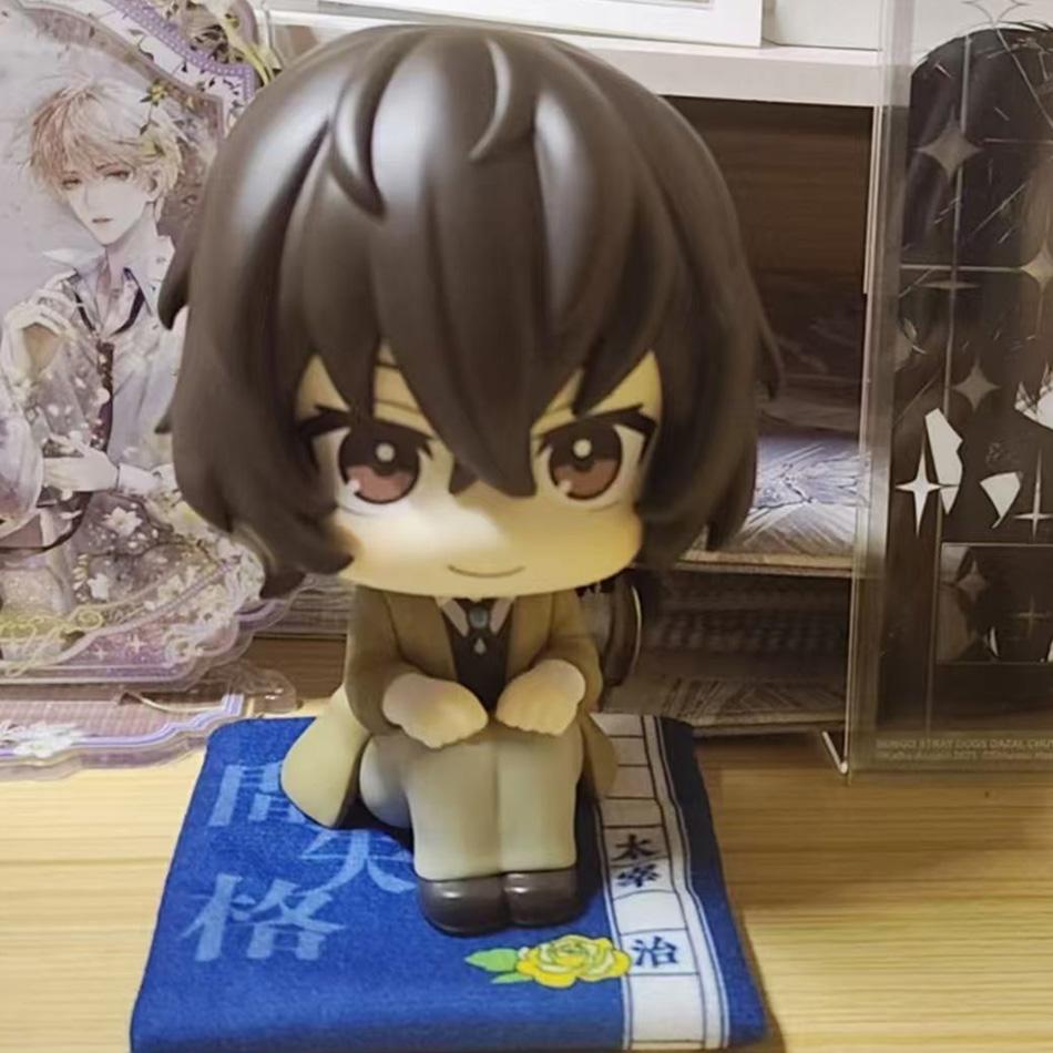 Stray Bungou Dogs Anime Figure - Nakajima Atsushi  Dazai Osamu Q Version Action Figures 10Cm Pvc Collectible Toys