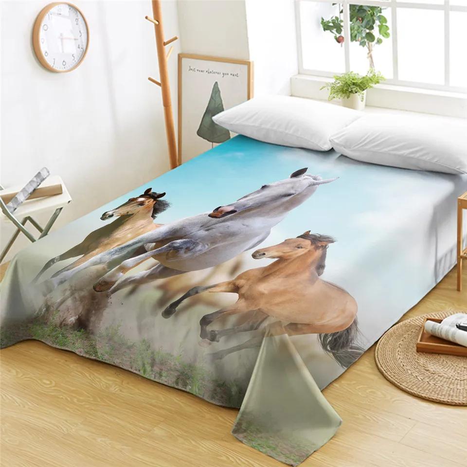 Rosa Flamingos Spannbettlaken 3D Tier Bettlaken Wildtier Bettwäsche King Queen Size Polyester Bettlaken Aquarell Bettdecke