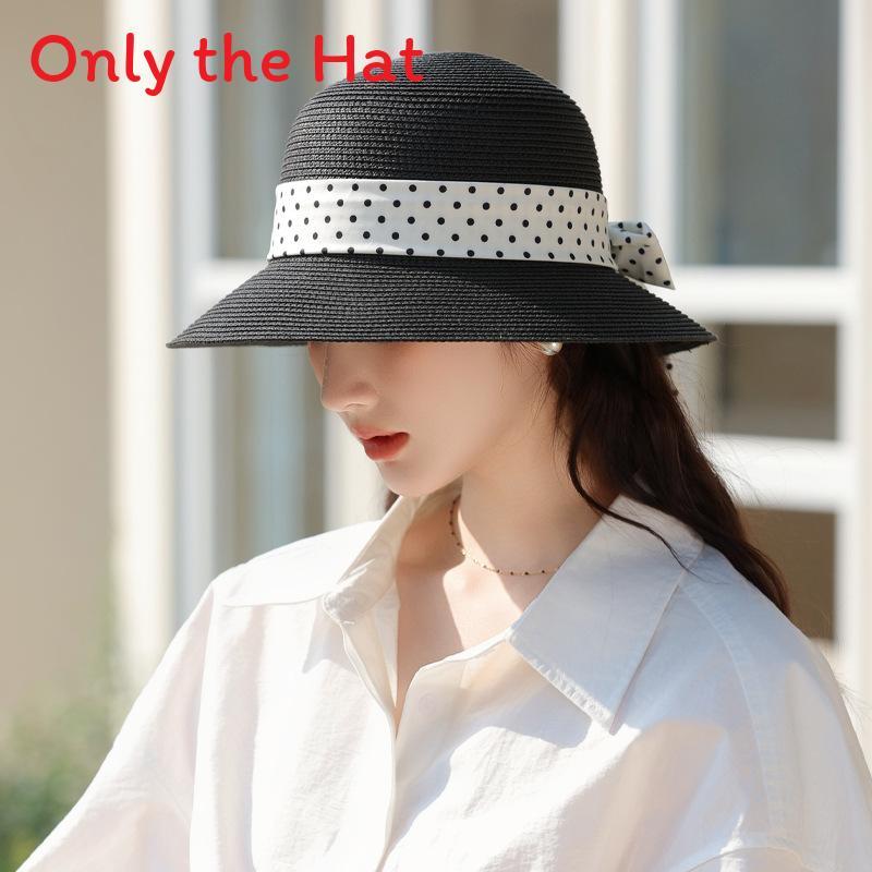 Summer Raffia Sun Hat With Adjustable Ribbon And Wide Brim For Womens Sun Protection