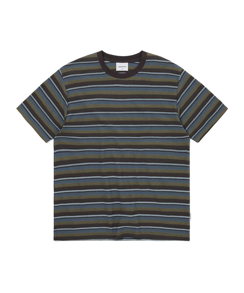 THISISNEVERTHAT Inside Out Striped Tee Olive