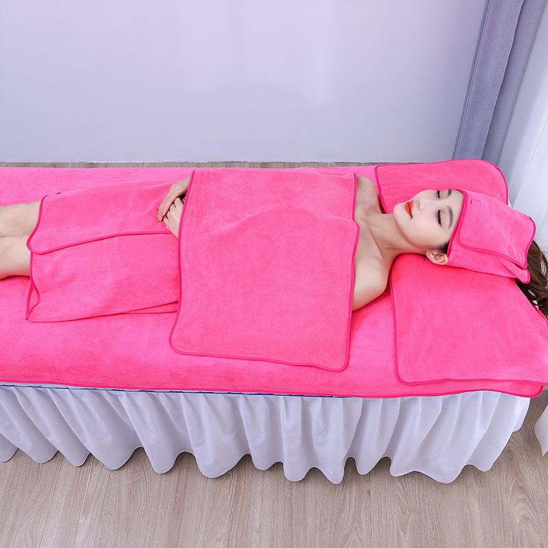 Club-specific SPA bag head absorbent towel set, chest wrap bath skirt bath towel can be embroidered