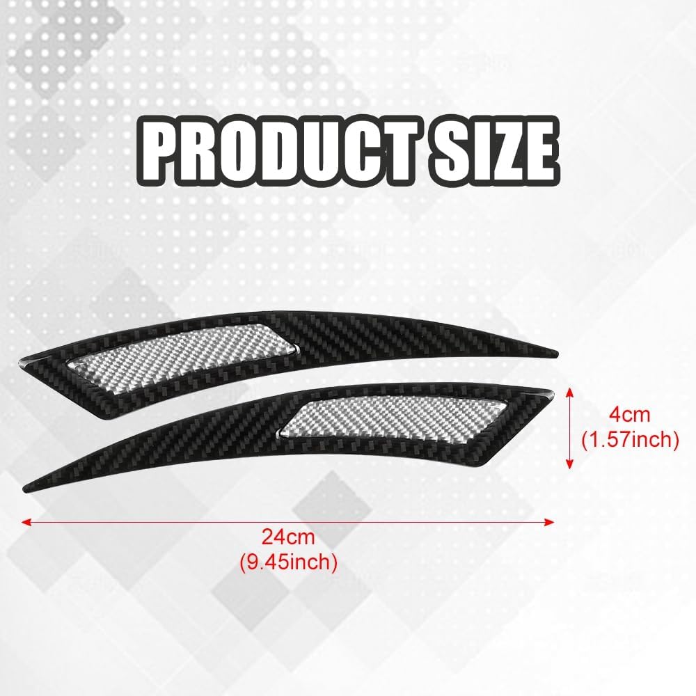 2PCS Universal Car Wheel Eyebrow Non-Collision Strips, No-Scratch Fender Protector Stickers, Carbon Fiber Trim Self-Adhesive Side Bumper Protection