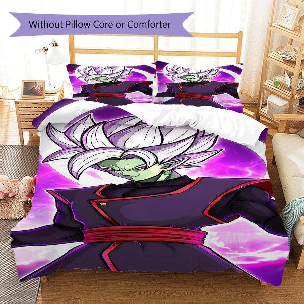 Zamasu Pattern Bedding,Quilt Set Quilt Cover Pillowcase Home Birthday Gift (1 * Duvet Cover + 2 * Pillowcase, Without Core)