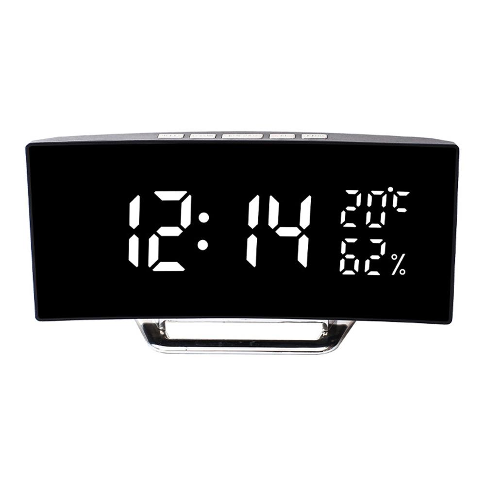 Led Digital Alarm Clock With Time Date Temperature Humidity Display 12/24h Multi-function Desk Table Clock