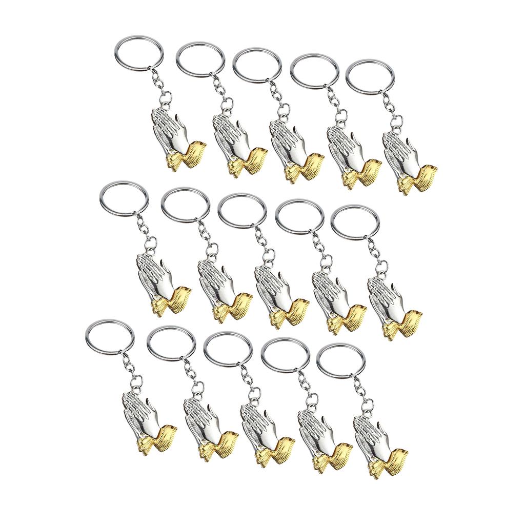 Exquisites Praying Hand Pendant Alloy Prayer Hands Pendant for Key Bags Car Home Decors Adding Touch of Warmth