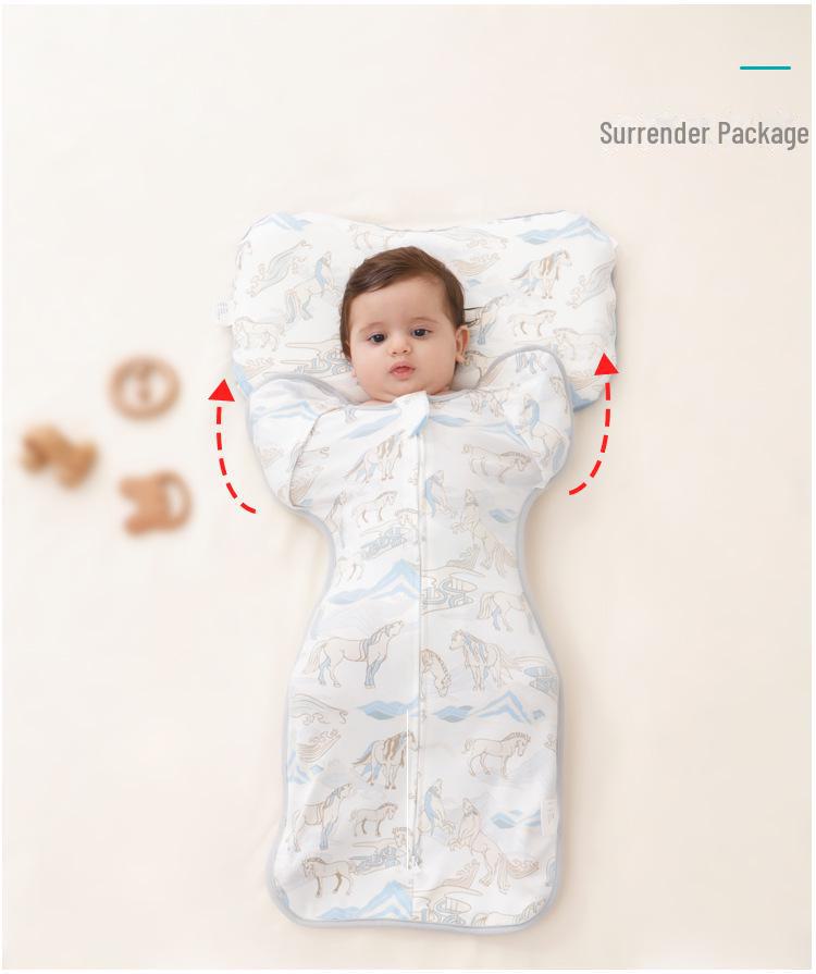 Newborn Anti-Startle Swaddle Sleeping Bag with Stretch Sleeves