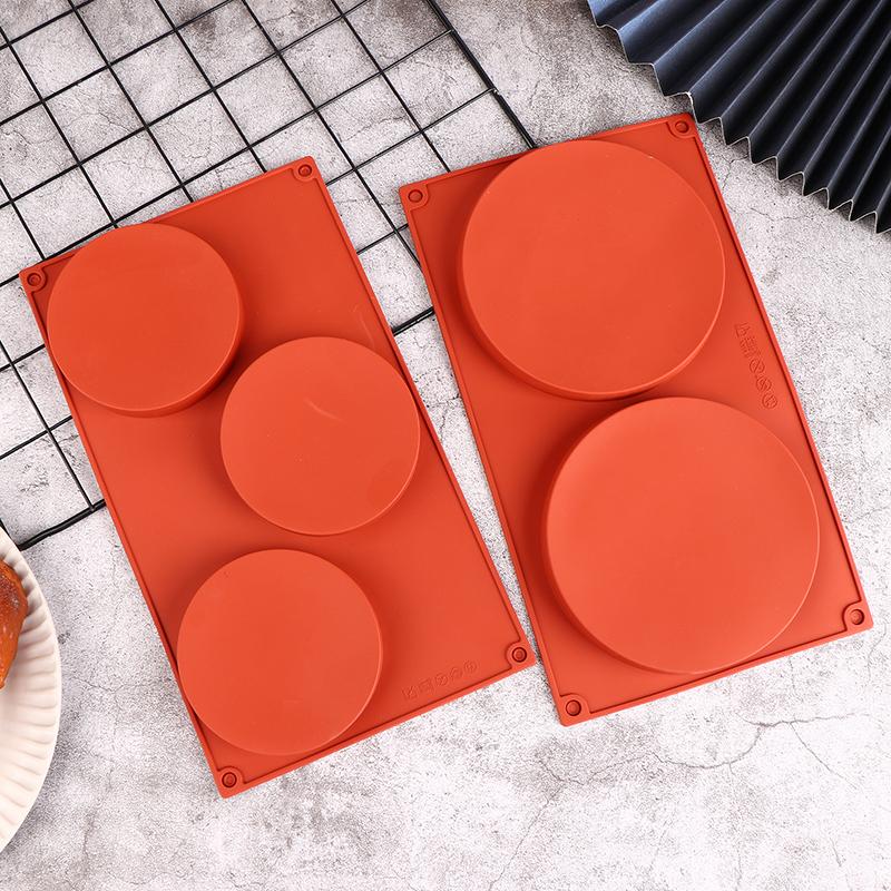 2/3/6 Löcher Runde Silikonform Kuchen Gebäck Backformen Gelee Pudding Seife Form Eis Kuchen Dekoration Werkzeug Scheibe Brotform