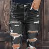 Dámské Skinny Trend Roztrhané Ležérní Módní Džíny s Rovnou Nohavicí