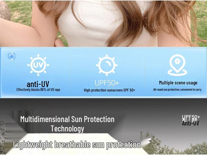 Women's Wide-Brim Summer Topless Sun Hat with UV Protection for Outdoor Sports