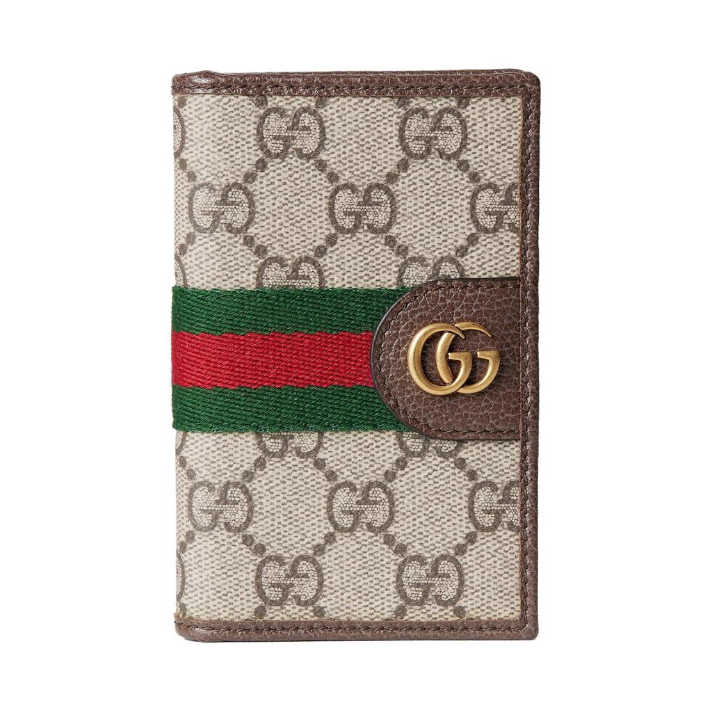 Gucci Ophidia GG Supreme Canvas Web Stripe Bifold Wallet For Unisex Daily Use