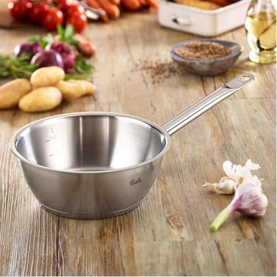 Fissler Pot Pro Collection Conical Pan 20cm Gas Compatible Stainless Steel Pot 10 Year Warranty Made In Germany Oven Safe Dishwasher Safe Japanese