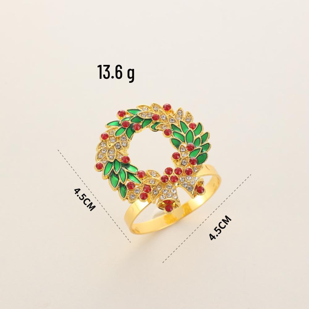 Cross-Border Christmas Napkin Rings: Tree, Reindeer, Wreath, Bells, Candy Cane, Snowflake Hotel Decorations