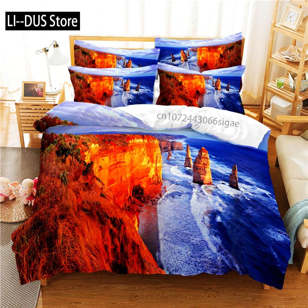 Seaside Bedding Set Duvet Cover Set 3d Bedding Digital Printing Queen Size Bedding Set Fashion Design