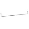 Barras de Cortina 2 uds Blanco y Plateado 60 105 cm Aluminio