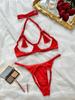 Sensual Tassel Temptation Lingerie Set - Sexy Hollow & Open Crotch Design