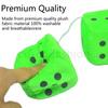 Car Rear View Mirror Dice Hanger Pendant Auto Plush Dice Ornaments Suction Cup Dice Decoration Key Chains For Car Interior