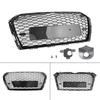 RS4 Style Honeycomb Mesh Hex Grille Grill Fit  A4/S4 B9 2017-2019 Black