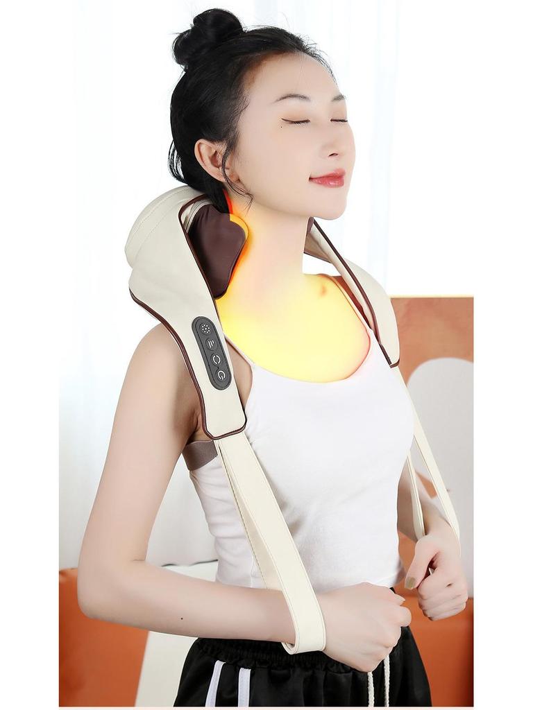 Trapezius Cervical Massager - Shoulder & Neck Kneading, Heat-Compress, Multifunction Shawl