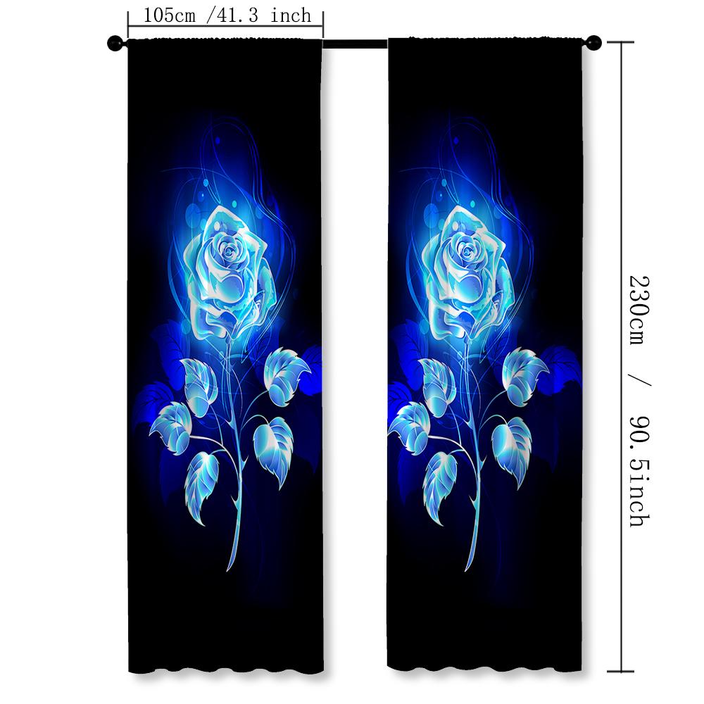 2 Stück Heimdekorationsvorhänge mit romantischen Paarelementen und Stangentaschenvorhängen, geeignet für Küchen, Cafés, Wohnzimmer