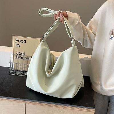 Umhängetasche Damen einfarbig schlicht lässig vielseitig große Kapazität Schulter Crossbody-Tasche Studenten Tasche für den Unterricht