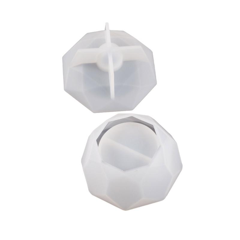 Geometrical Candlestick Silicone Mold Octagonal Rhombus Storage Holder Resin Mold DIY Candle Storage Container Molds